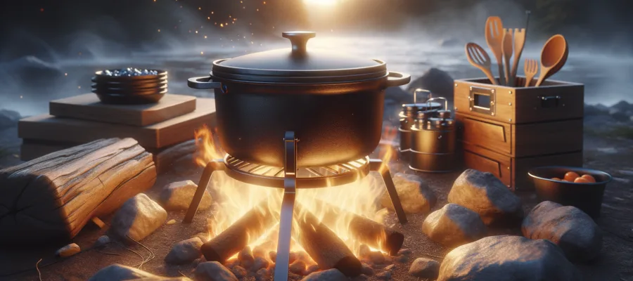 Dutch Oven Feuerschalen: Zubehoer fuer sicheres und effizientes Kochen am Lagerfeuer