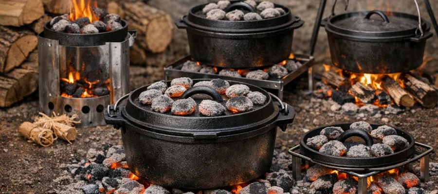 Dutch Oven Anfeuern: Die besten Methoden fuer gleichmaessige Hitzeverteilung