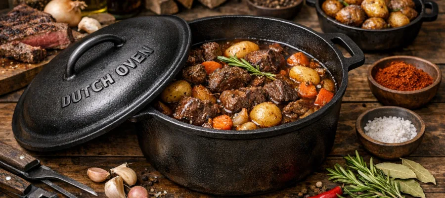 Dutch Oven Schmoren und Braten: Tutorials fuer herzhafte Gerichte mit dem gusseisernen Topf