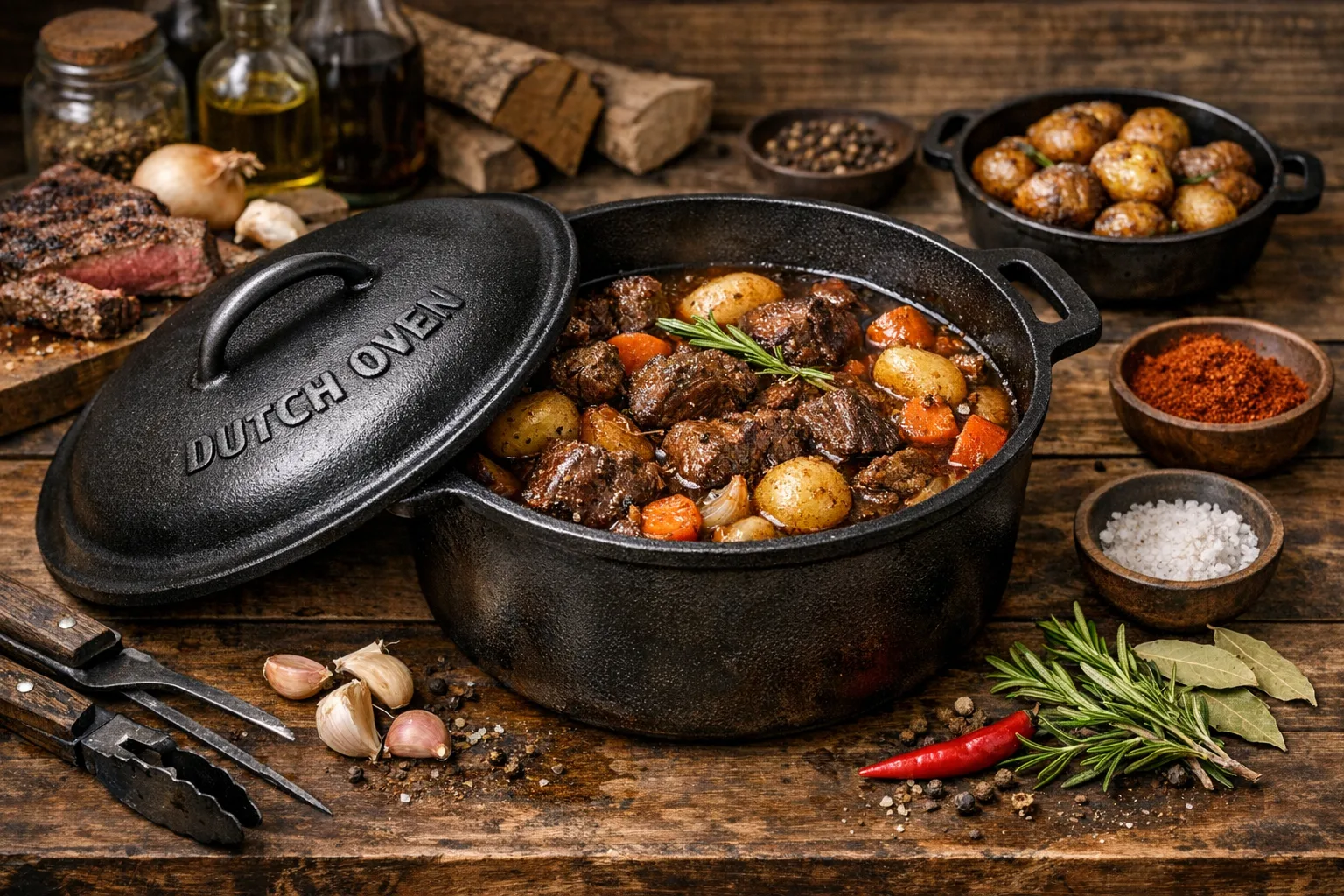 Dutch Oven Schmoren und Braten: Tutorials fuer herzhafte Gerichte mit dem gusseisernen Topf