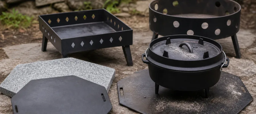 Die besten Feuerstellen und Unterlagen fuer sicheres Dutch Oven Kochen