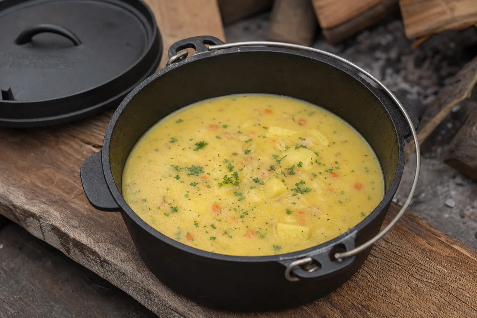 Kartoffelsuppe im Dutch Oven – cremiges Rezept