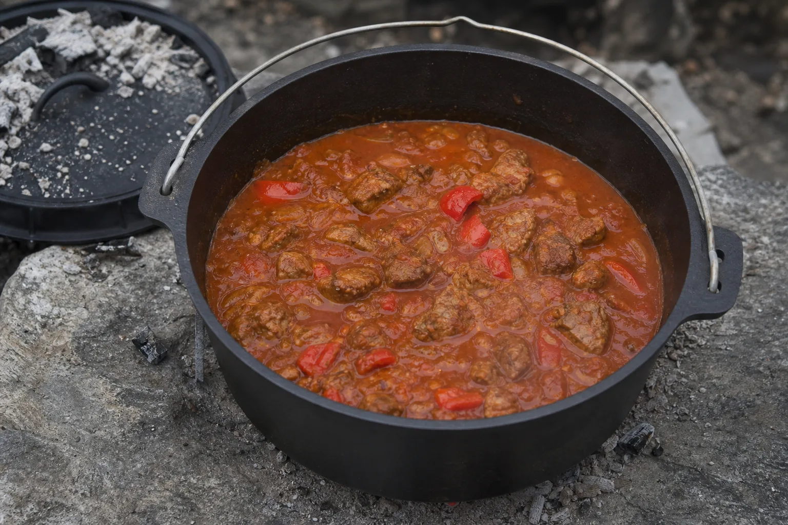 Rindergulasch im Dutch Oven – klassisches Eintopf-Rezept