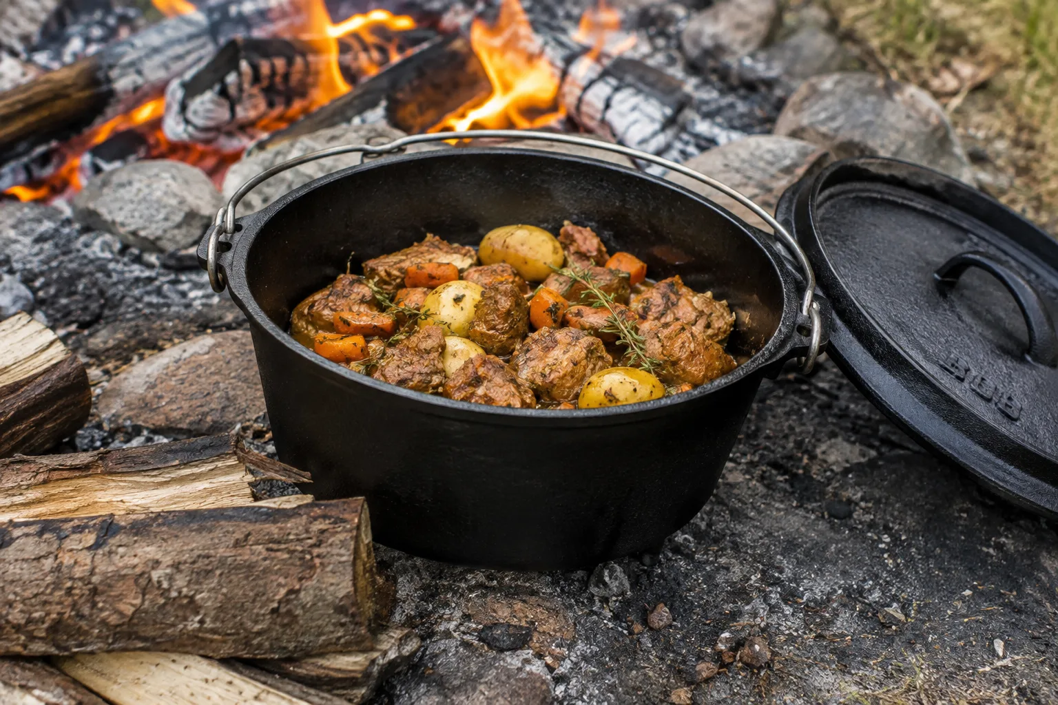 Dutch Oven Camping- und Outdoor-Rezepte: einfache Lagerfeuer-Gerichte